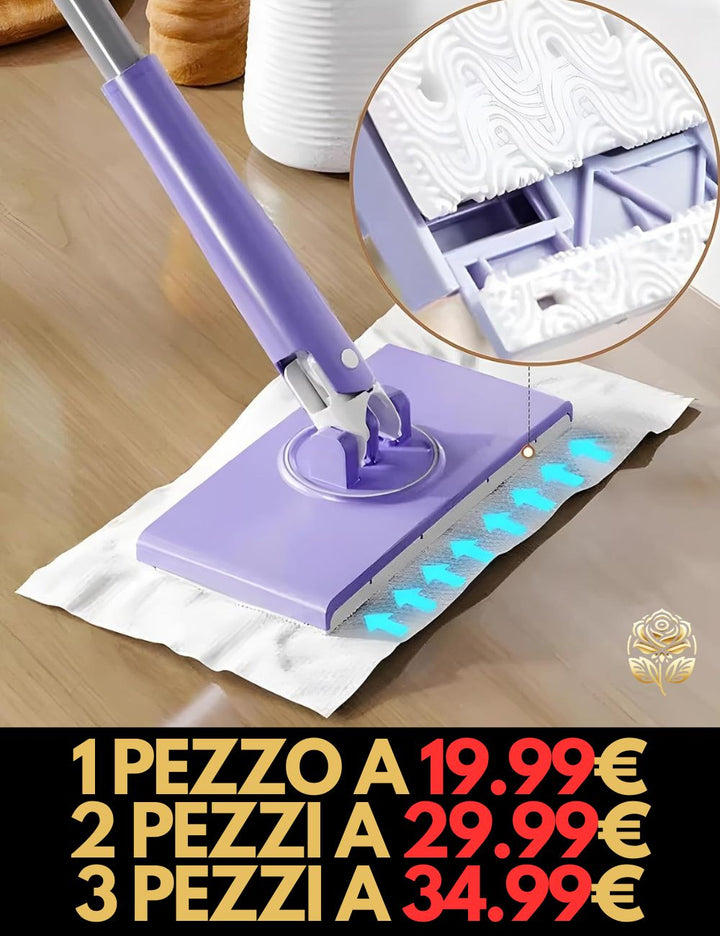 Mini Mocio PRO – Addio Stracci: Riutilizza Qualsiasi Panno