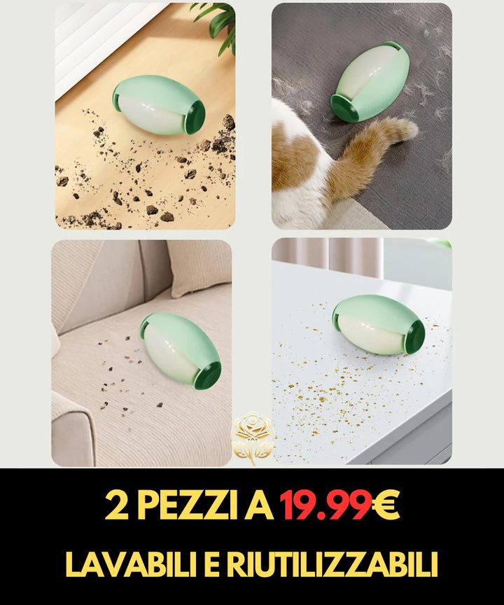 RimuoviPeliPRO – Rullo Adesivo Ultra-Efficace, Lavabile e Riutilizzabile!